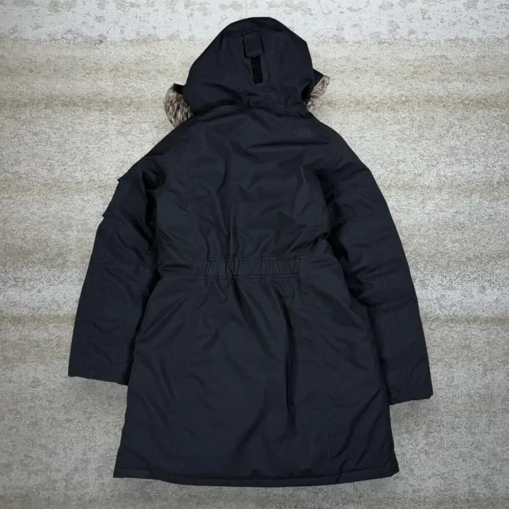 Vintage Y2K The North Face Puffer Ski Parka Jacket Womens M Black Nylon Full Zip - Picture 3 of 4